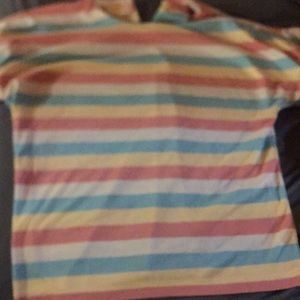 Career Guild Shirt Pastel Stripes EUC Yellow Blue